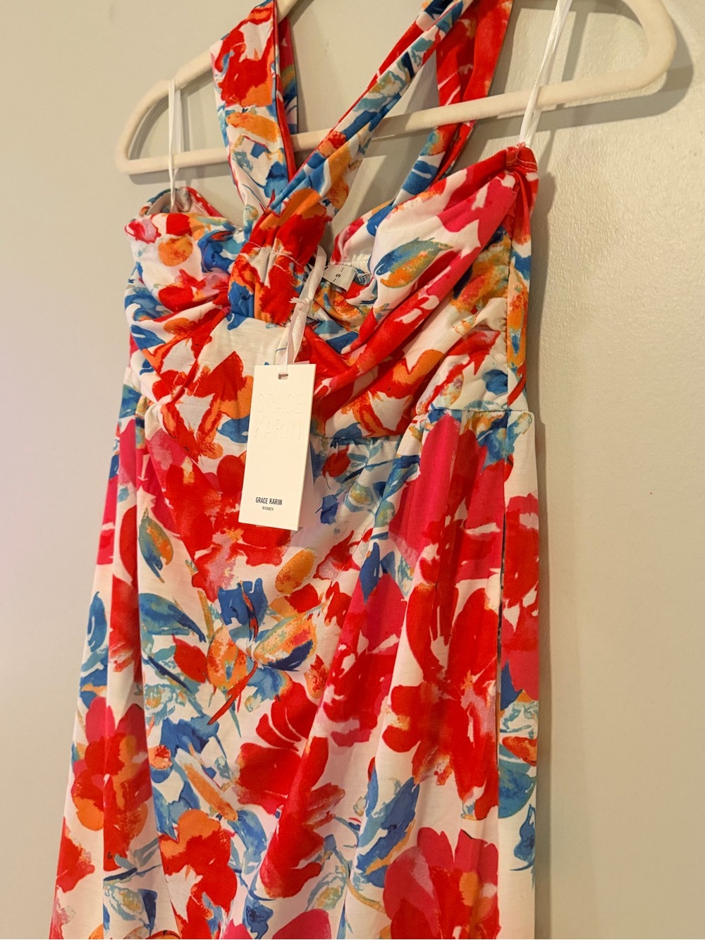 Grace Karin Summer Floral Halter Neck Dress - Picture 6 of 6
